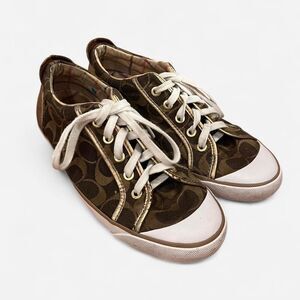 Coach Women's Brown and Gold Trainers